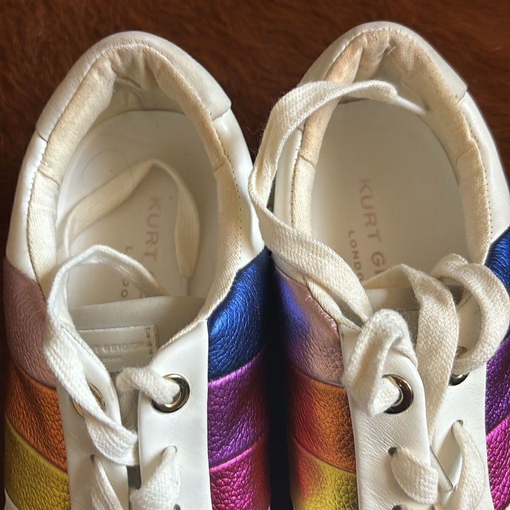 Kurt Geiger London Lane Rainbow Multi/Other Leather Sneakers Size 40 - Picture 8 of 13